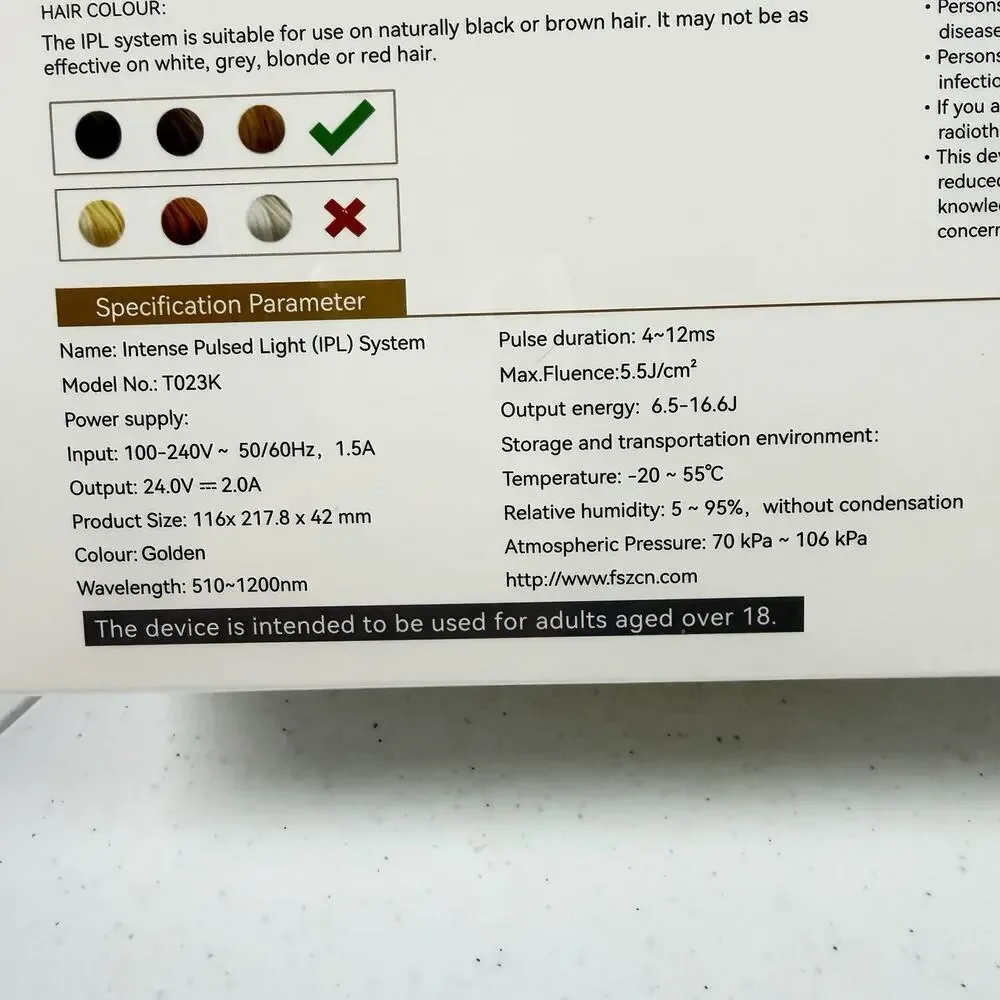 VEVOR IPL Hair Removal System Intense Pulsed Light Device NIB